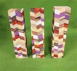 Eclectic Segmented Blanks - 3 Each Assorted ~ 1 1/2" x 1 1/2" x 6" ~ $24.99 #770